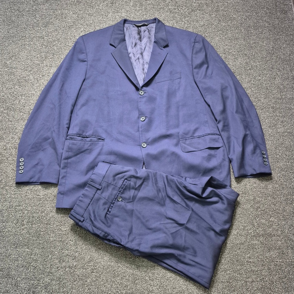 Coppley Suit Navy Blue Mens 47R Loro Piana Super 130s Wool 3 Button 36x28 Pants‎